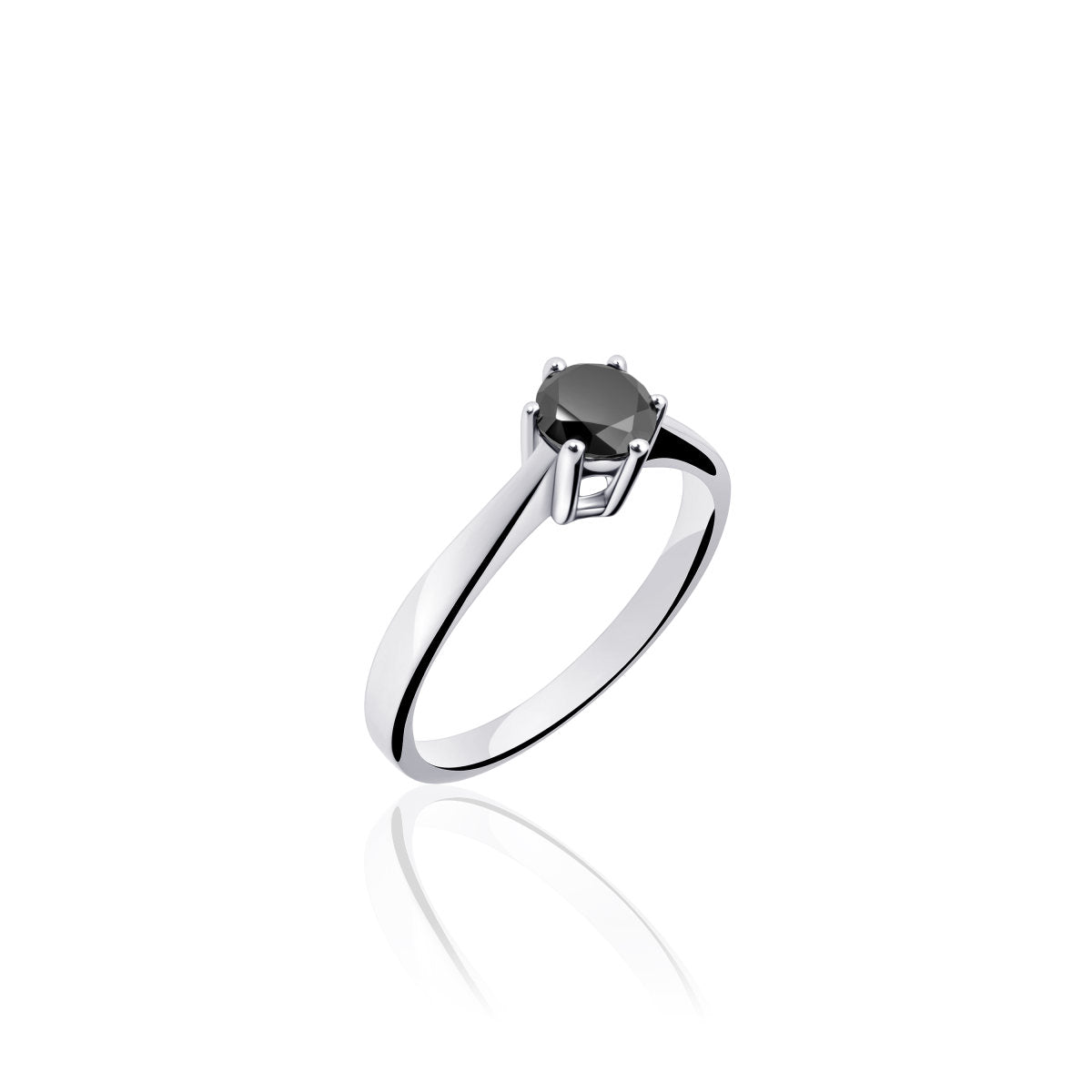 Gisser Ring Zilver Gerhodineerd Zirkonia Zwart – SPR04Z