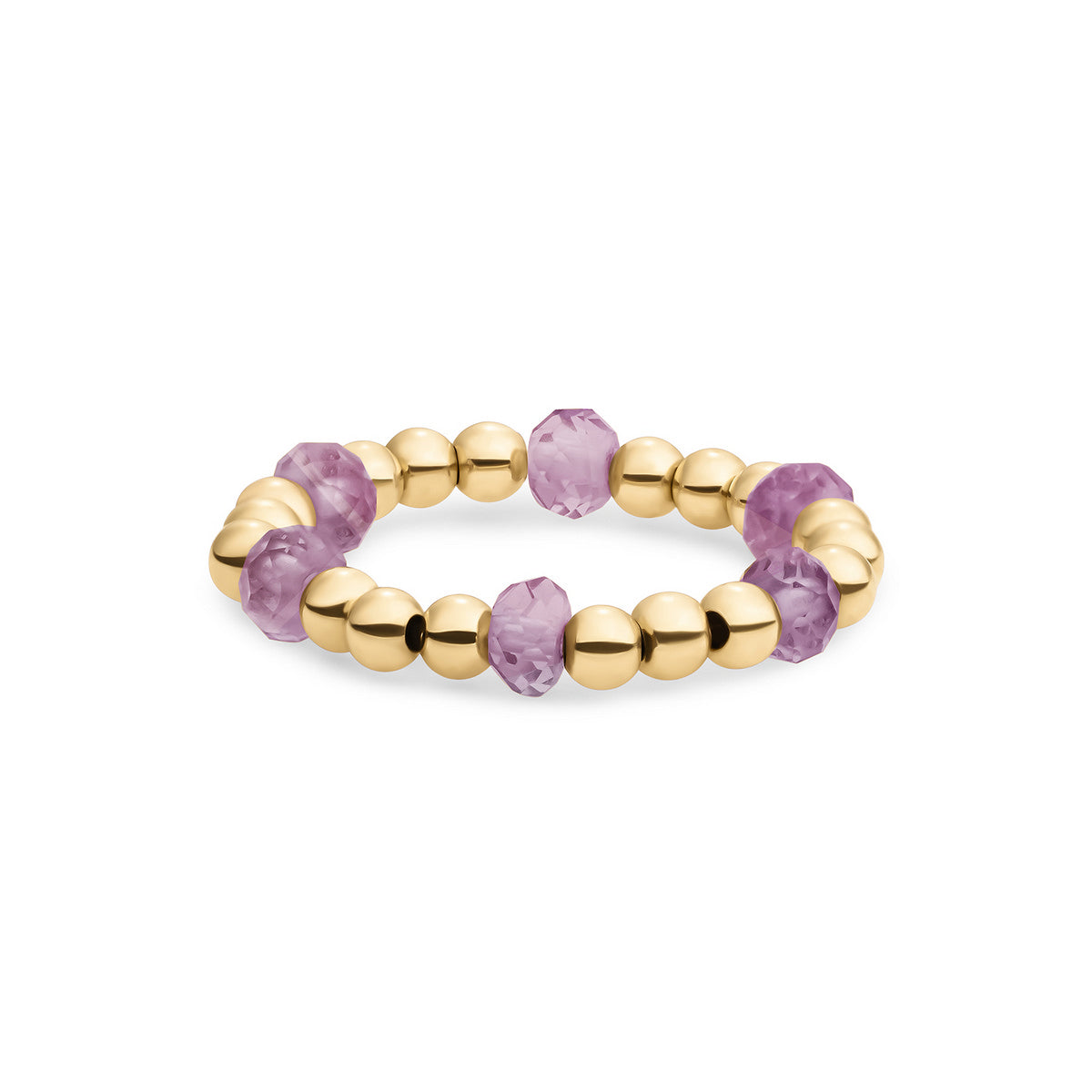 Sparkling Jewels Ring Kwarts SRI-G-RDL-G59 Goudkleurig
