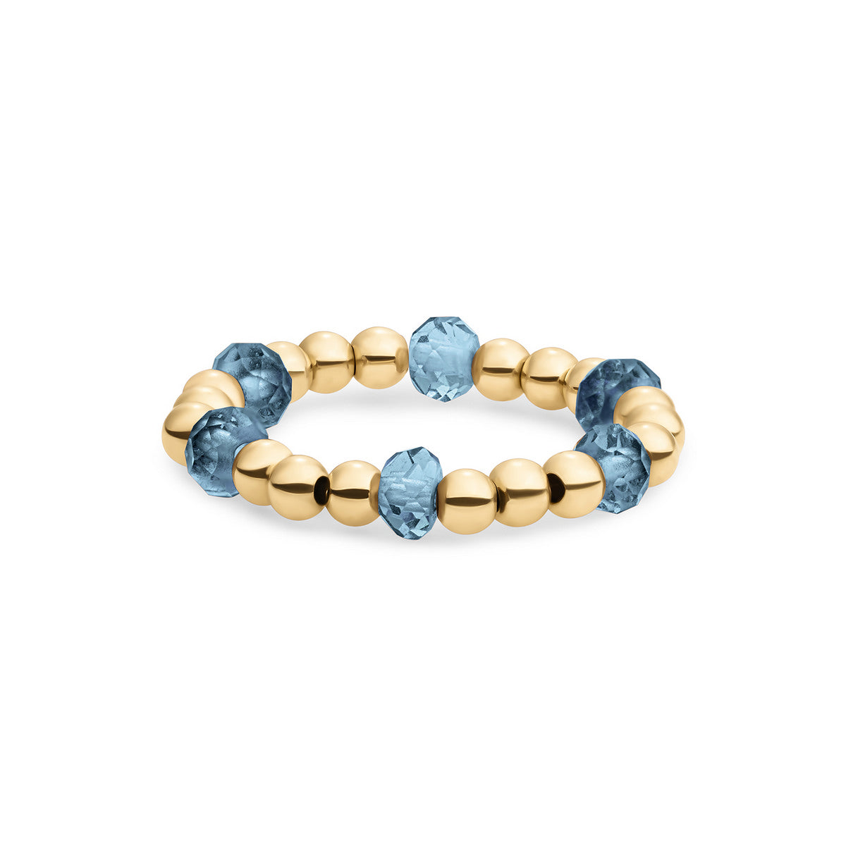 Sparkling Jewels Ring Kwarts SRI-G-RDL-G67 Goudkleurig