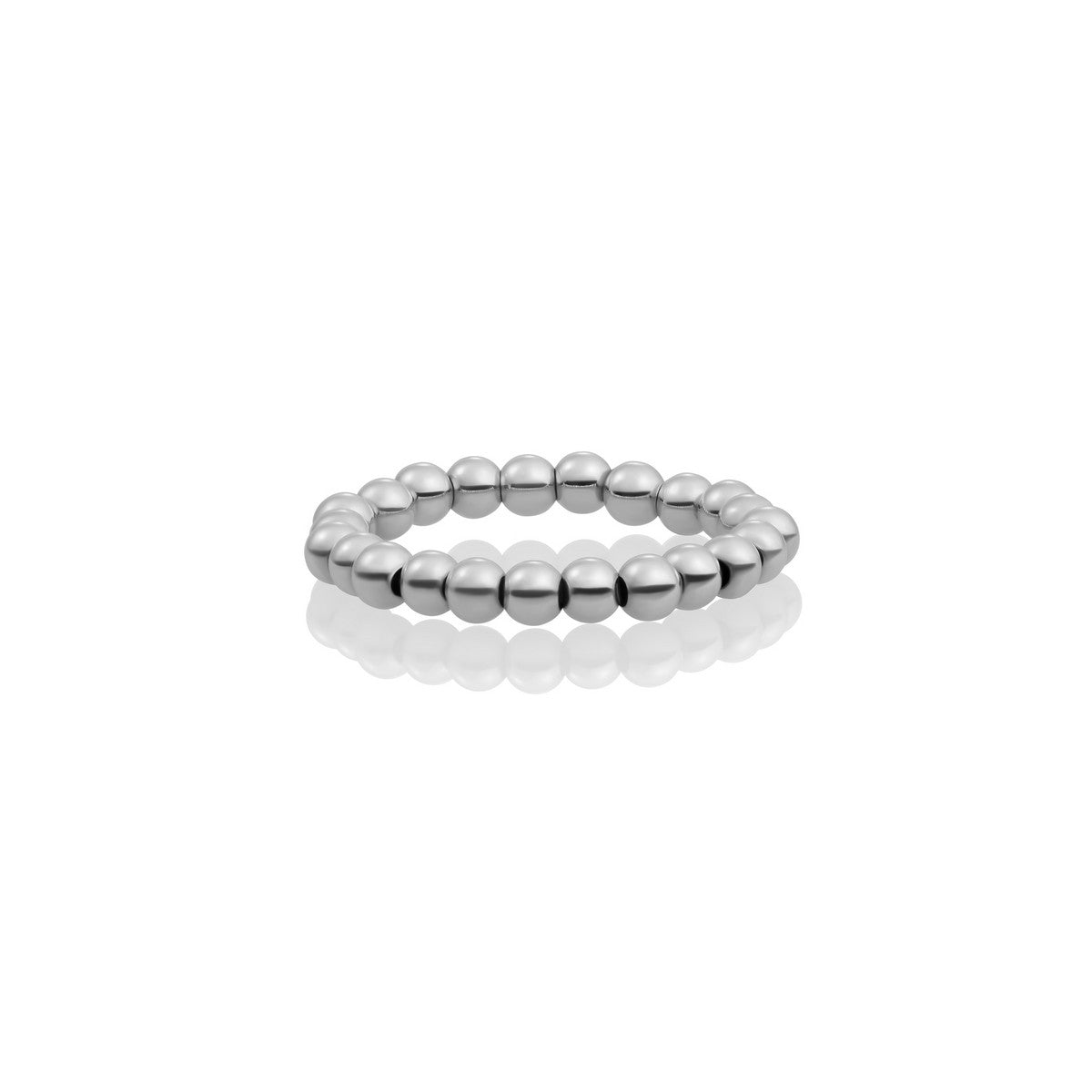 Sparkling Jewels Ring 3mm beads SRI-S-3MM Zilverkleurig