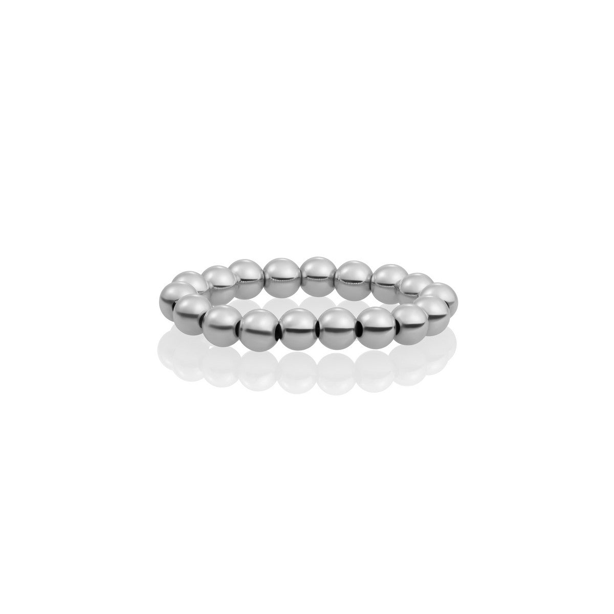 Sparkling Jewels Ring 4mm beads SRI-S-4MM Zilverkleurig