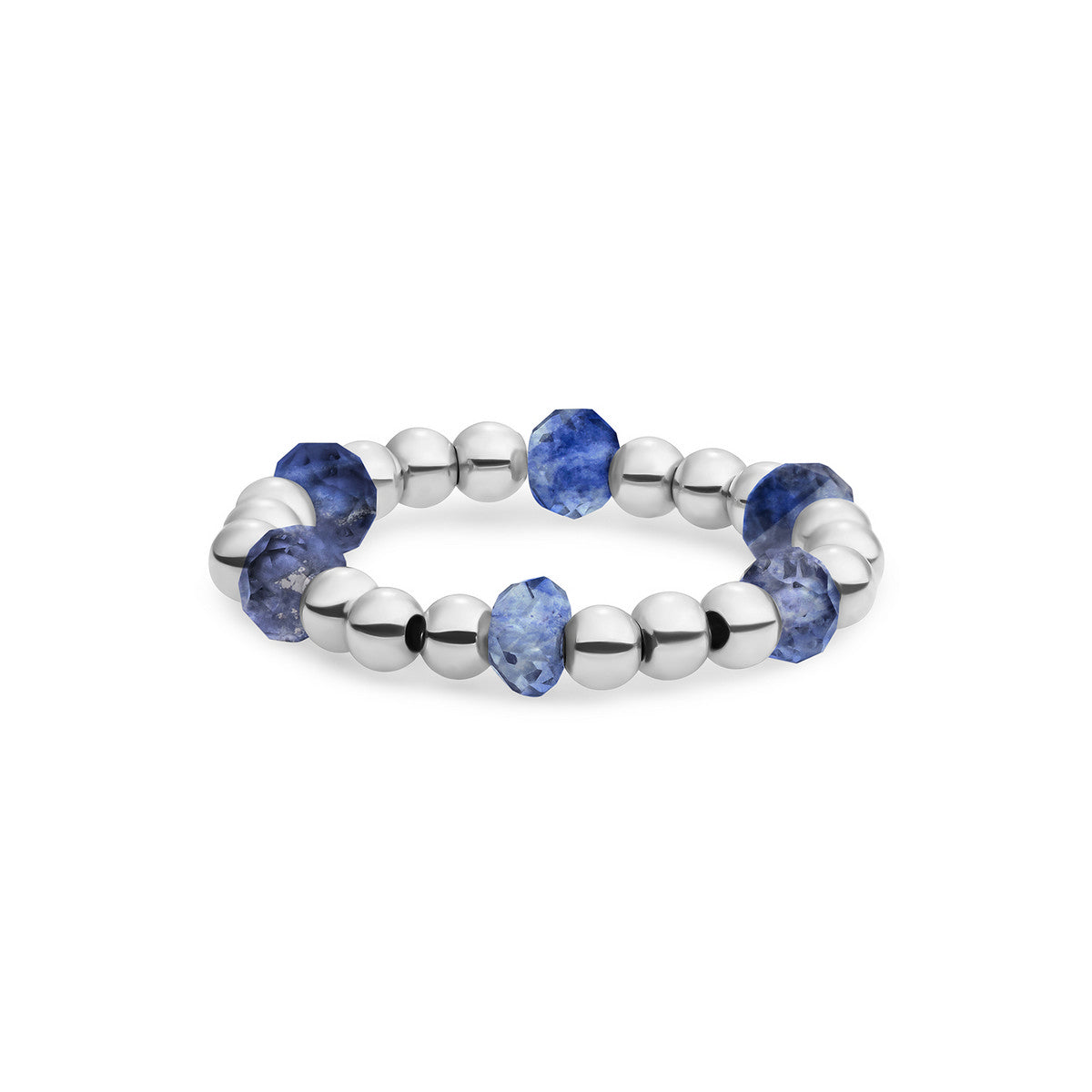 Sparkling Jewels Ring Sodaliet SRI-S-RDL-G20 Zilverkleurig