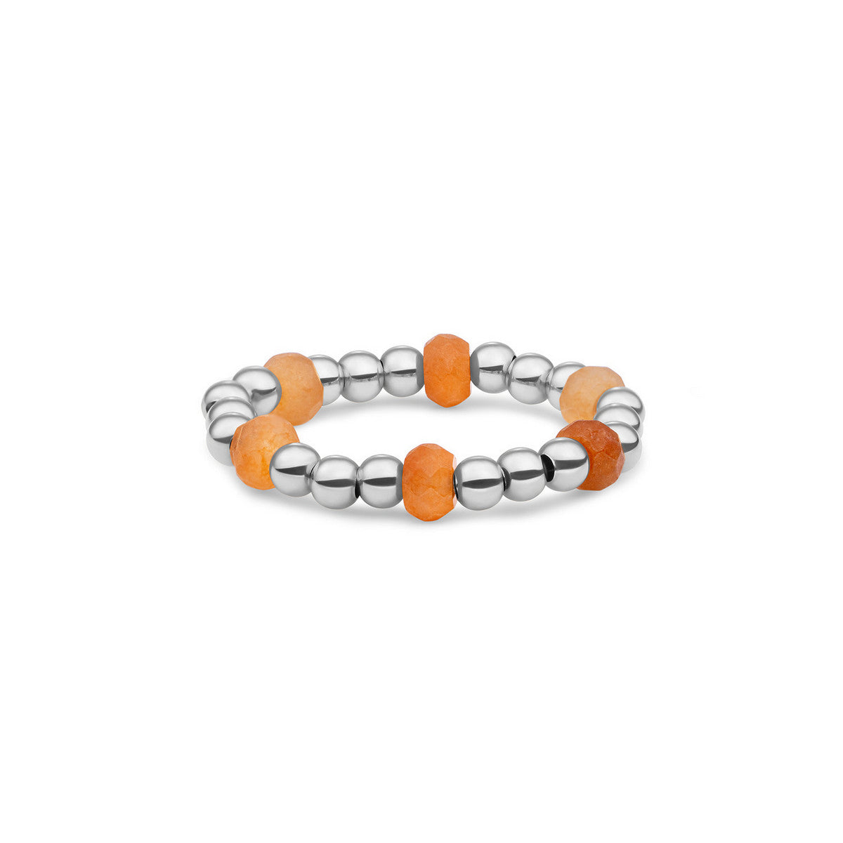 Sparkling Jewels Ring Aventurijn SRI-S-RDL-G28 Zilverkleurig