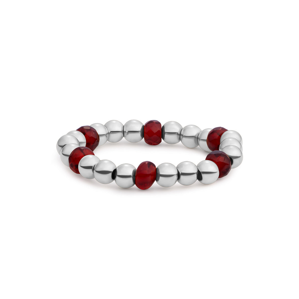Sparkling Jewels Ring Rubinkwarts SRI-S-RDL-G50 Zilverkleurig