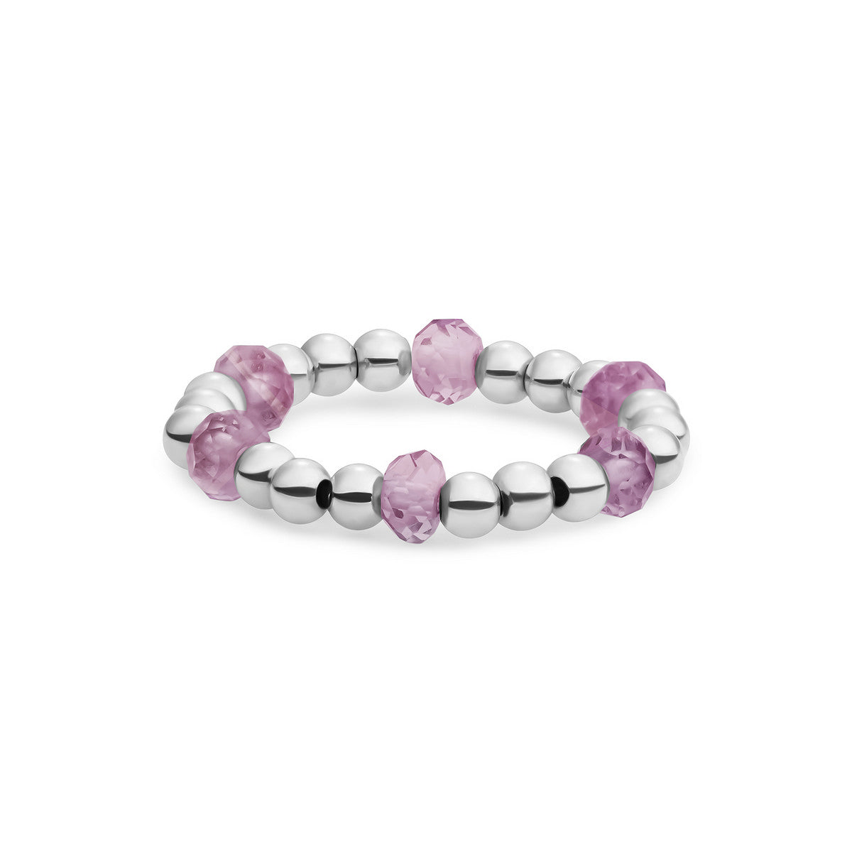 Sparkling Jewels Ring Kwarts SRI-S-RDL-G59 Zilverkleurig