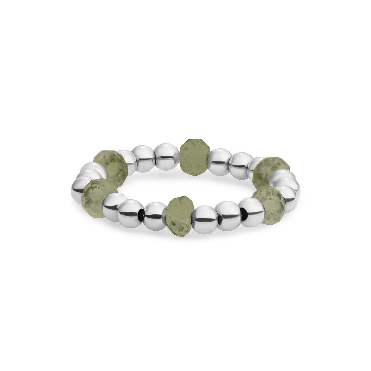 Sparkling Jewels Ring Jade SRI-S-RDL-G64 Zilverkleurig