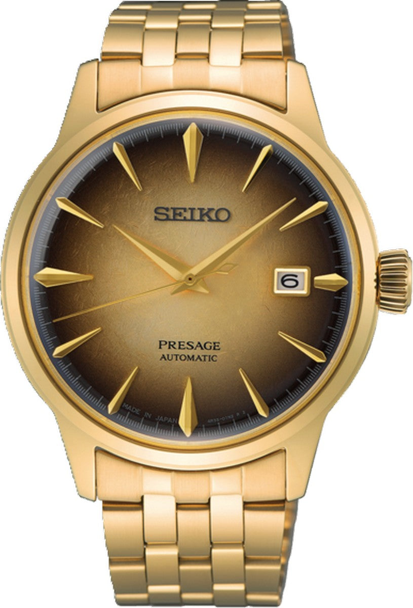 Seiko Presage Herenhorloge 20mm goudkleurig - SRPK48J1