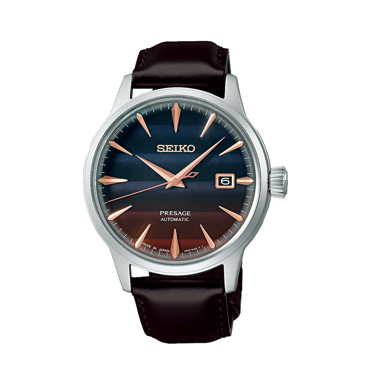 Seiko Herenhorloge 20mm leer bruin - SRPK75J1
