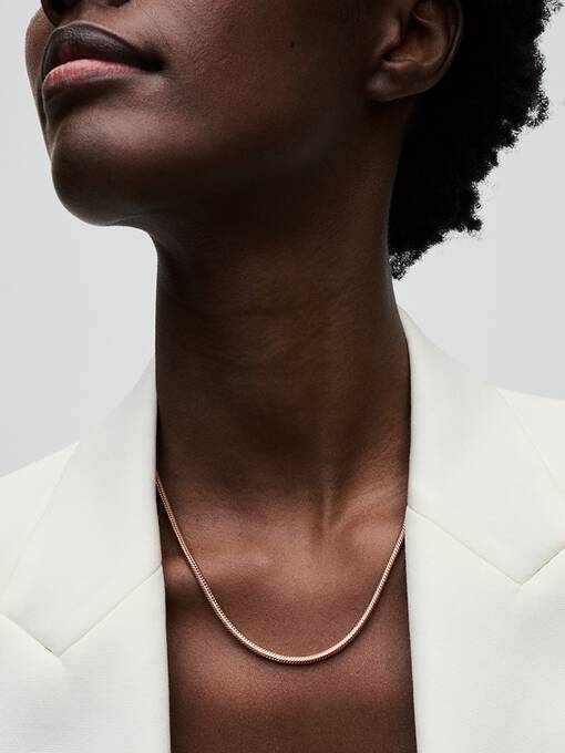 Pandora Moments Slangenschakelketting roségoudverguld - 382234C00