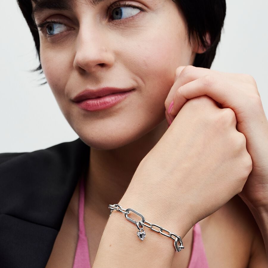 Pandora ME sleutelgat hart hangende minibedel zilver - 793086C01