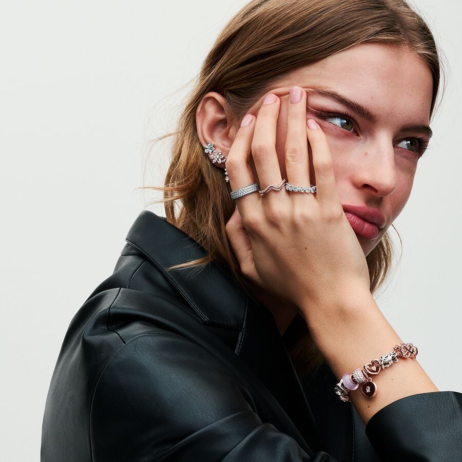 Pandora Eternity-ring met hartenrij zilver - 193103C01