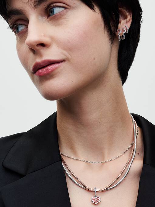 Pandora Moments Slangenschakelketting roségoudverguld - 382234C00