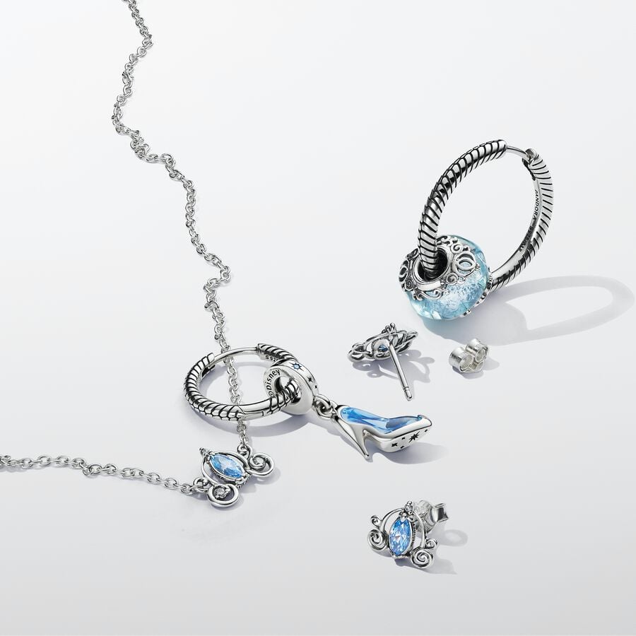 Pandora Disney Assepoesters koets oorbellen zilver - 293060C01