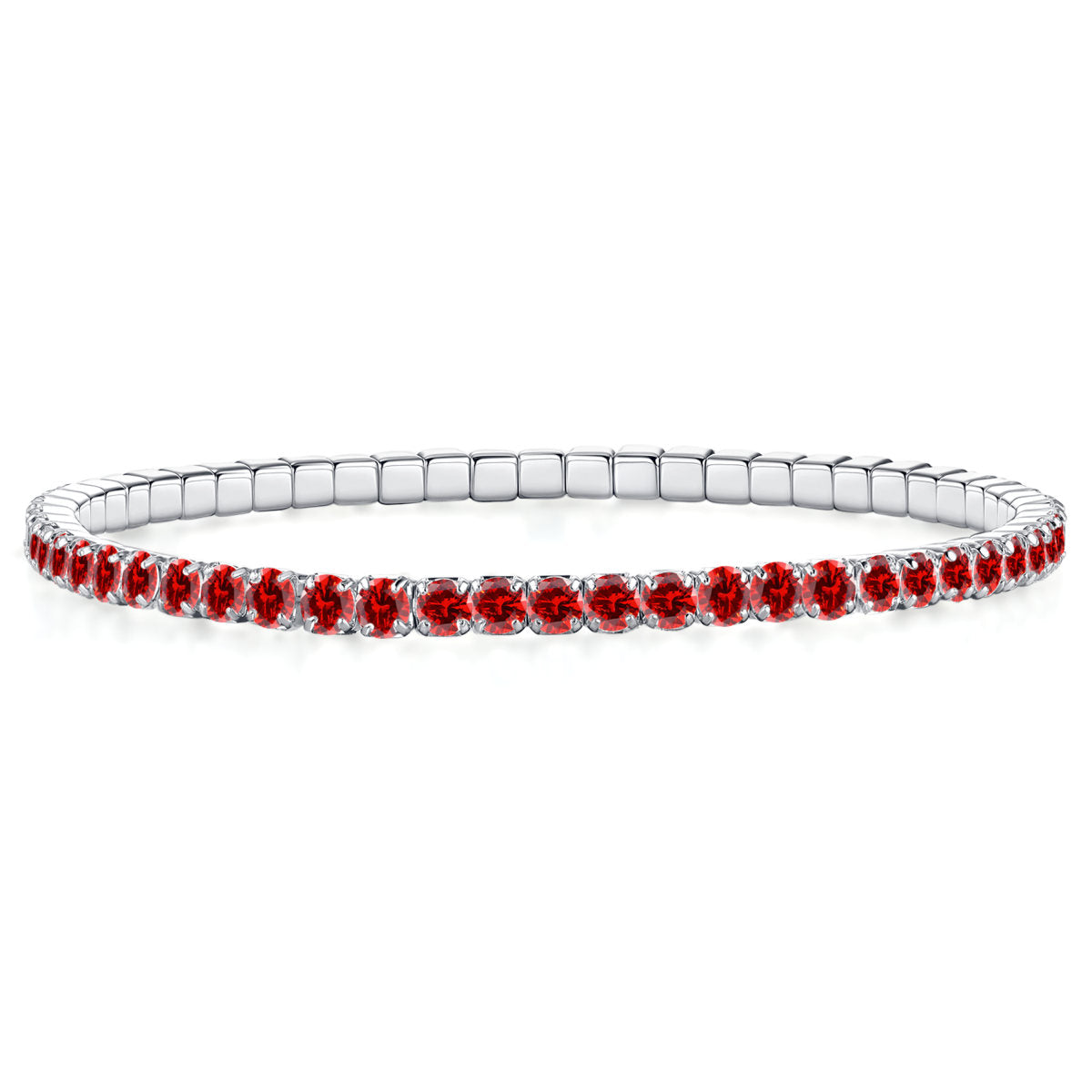 Gisser Armband Zilver Gerhodineerd Zirkonia Oranje – ST2.5O