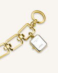 Rosefield horloge SWGSG-O52 The Octagon Charm Chain White Gold