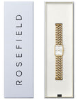 Rosefield horloge SWGSG-O76 Octagon XS Double Chain Studio Edition White Gold - PansiteNederland.nl