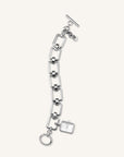 Rosefield horloge SWSSS-O53 The Octagon Charm Chain White Silver