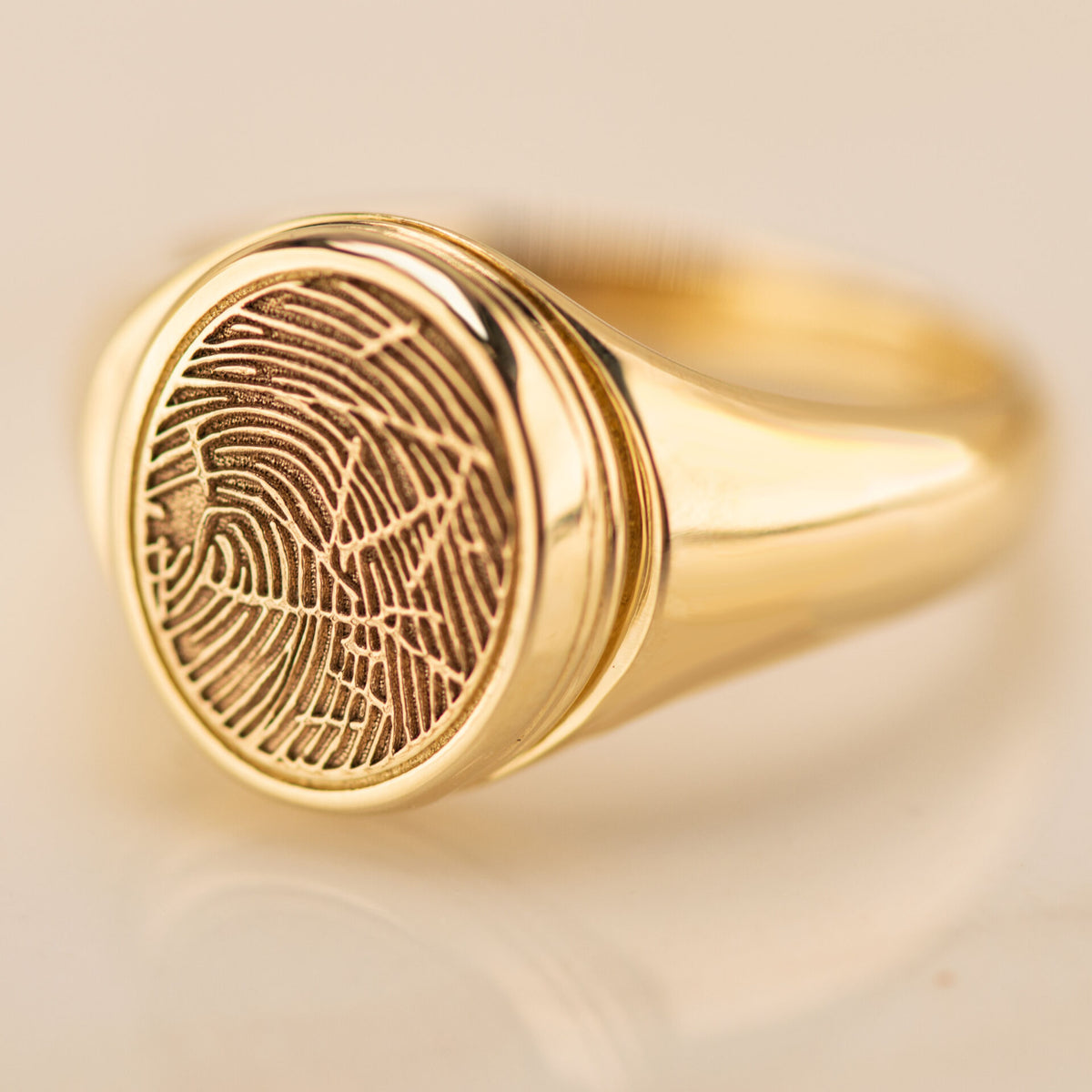 See You Oval Stripe Signet Ring - 452S-EU47