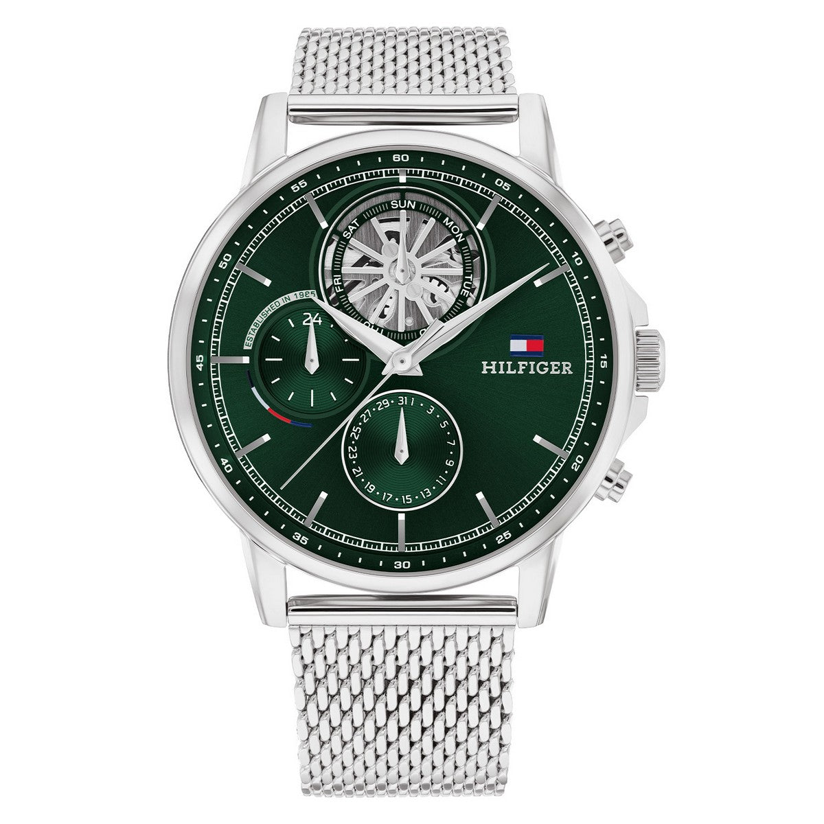 Tommy Hilfiger Horloge TH1710608 Heren Zilverkleurig 44 mm