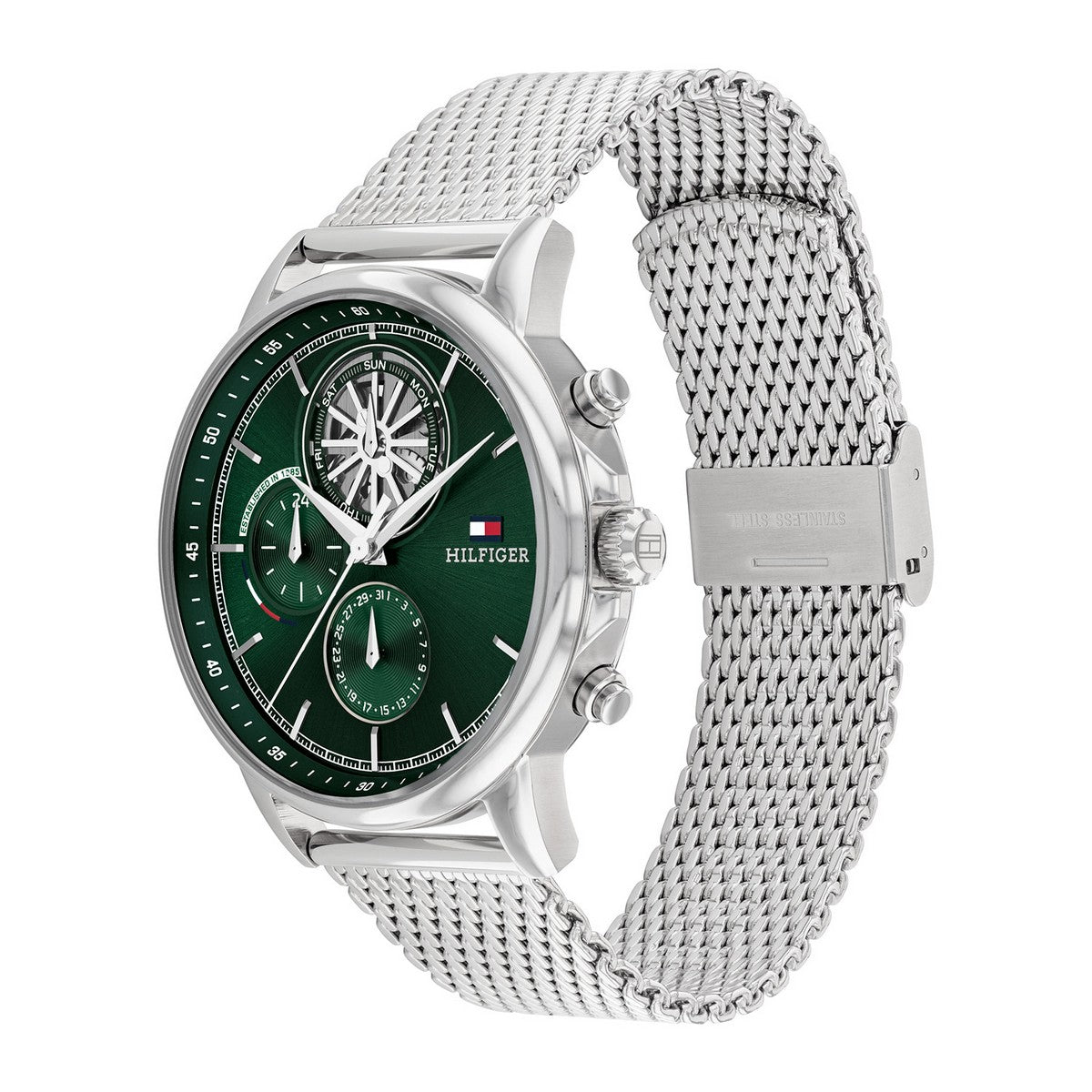 Tommy Hilfiger Horloge TH1710608 Heren Zilverkleurig 44 mm