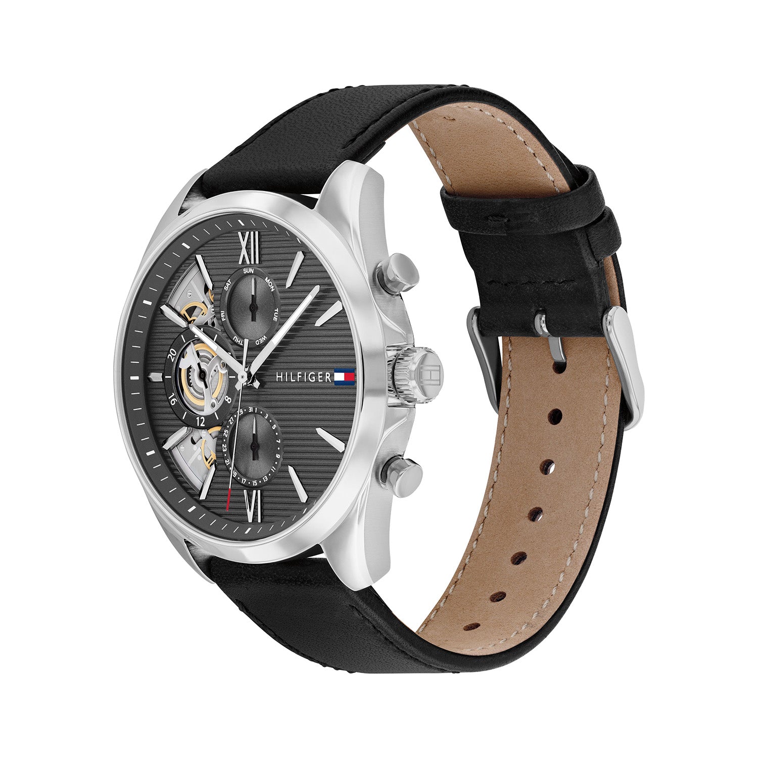 Tommy Hilfiger Horloge TH1710644 Heren Zilverkleurig 44 mm