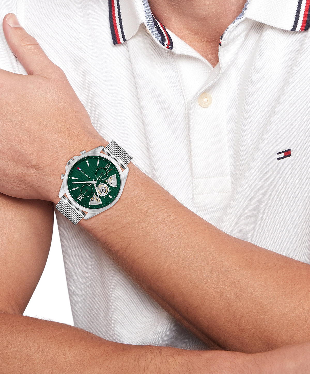 Tommy Hilfiger Horloge TH1710647 Heren Zilverkleurig 44 mm