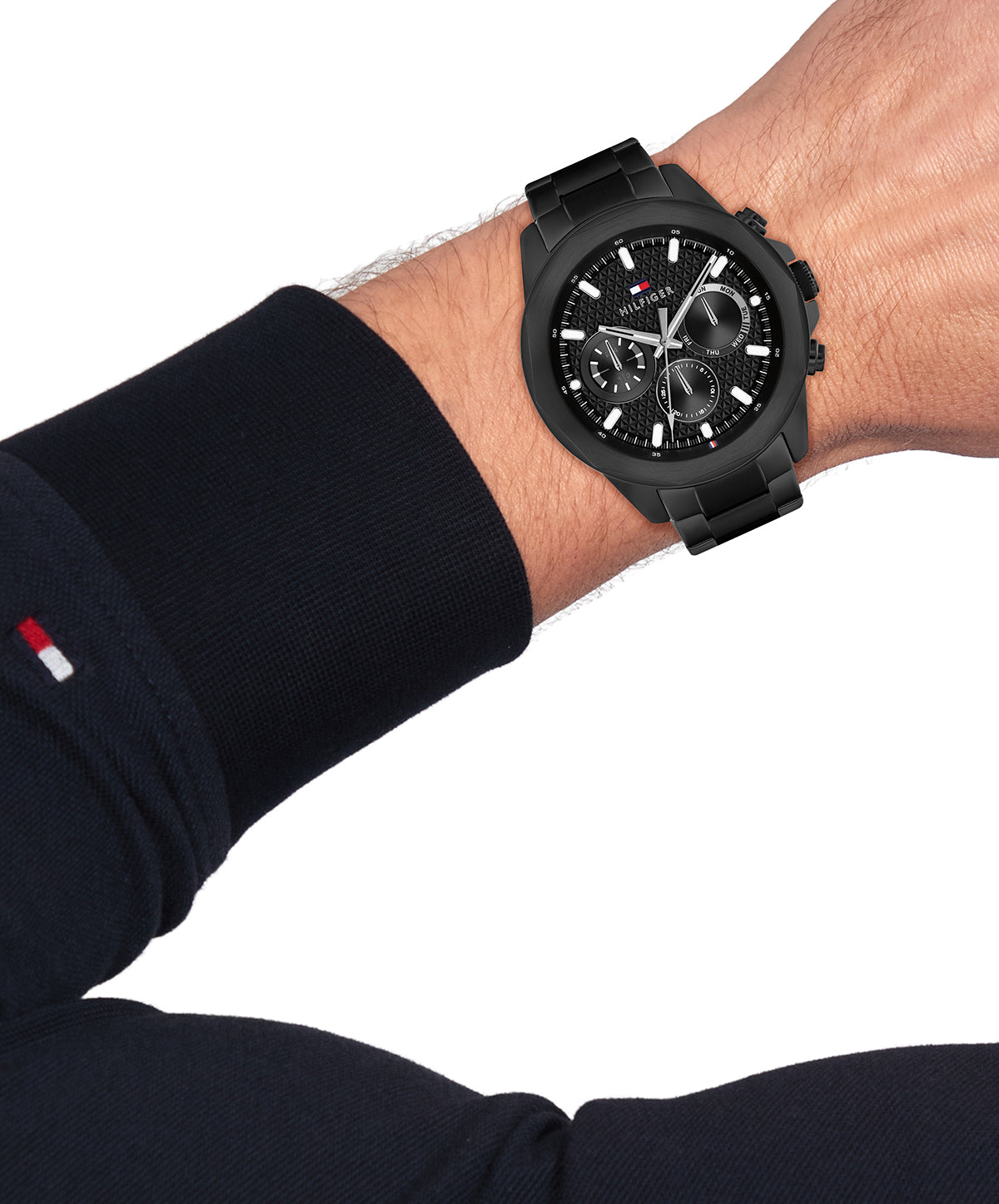 Tommy Hilfiger Horloge TH1710653 Heren Zwart 46 mm