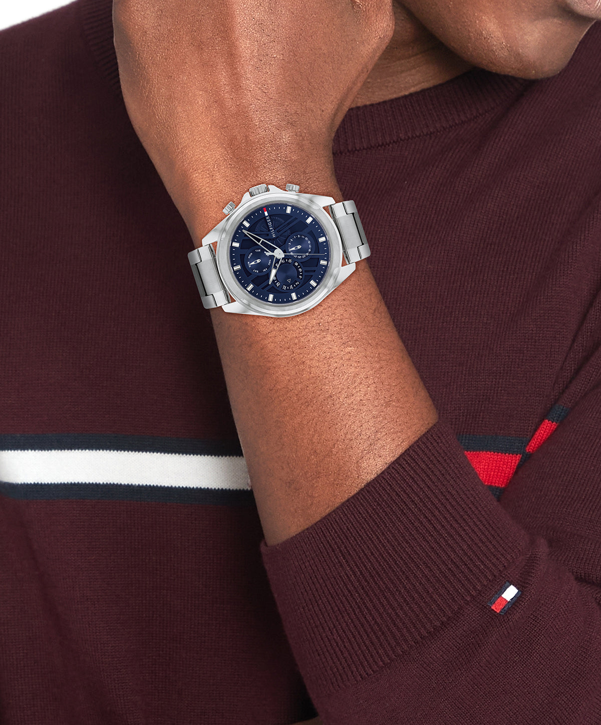 Tommy Hilfiger Horloge TH1710656 Heren Zilverkleurig 48 mm
