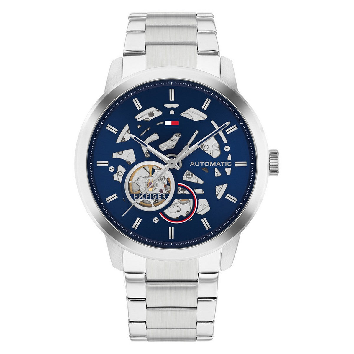 Tommy Hilfiger TH1710661 Horloge Heren Zilverkleurig Automaat 43mm - PansiteNederland.nl