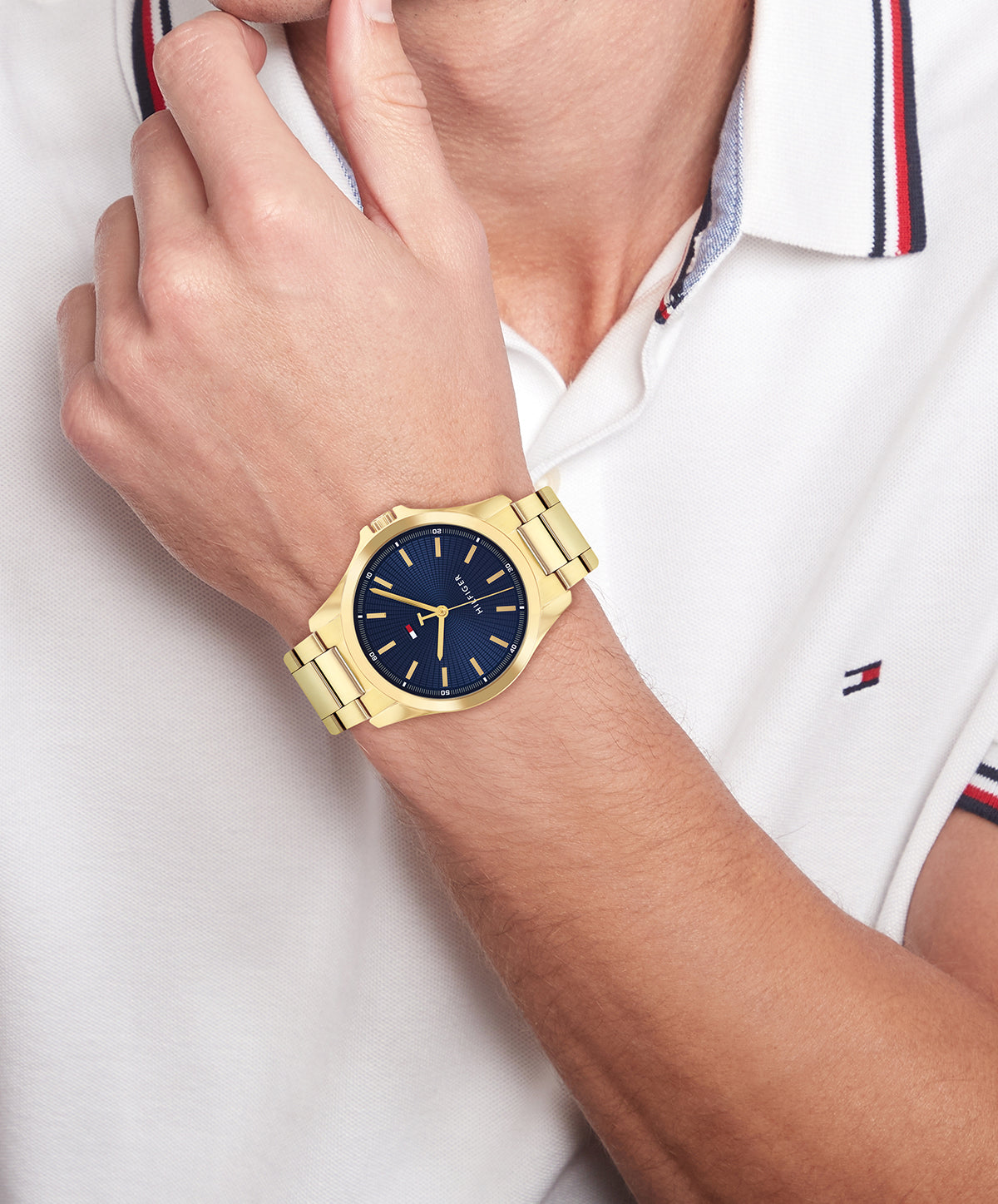 Tommy Hilfiger Horloge TH1710679 Heren Goudkleurig 43 mm