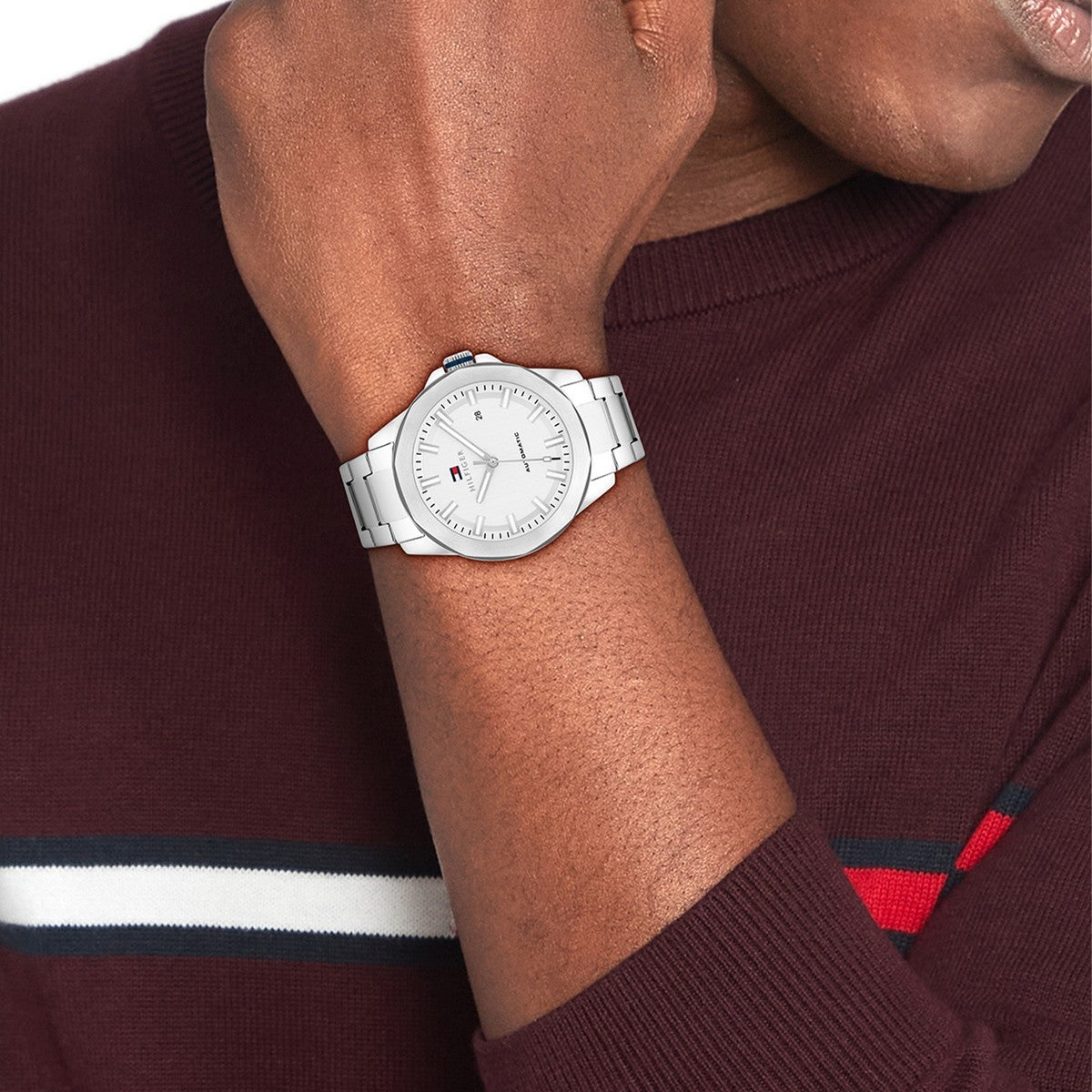 Tommy Hilfiger Horloge TH1710695 Heren Zilverkleurig 42 mm