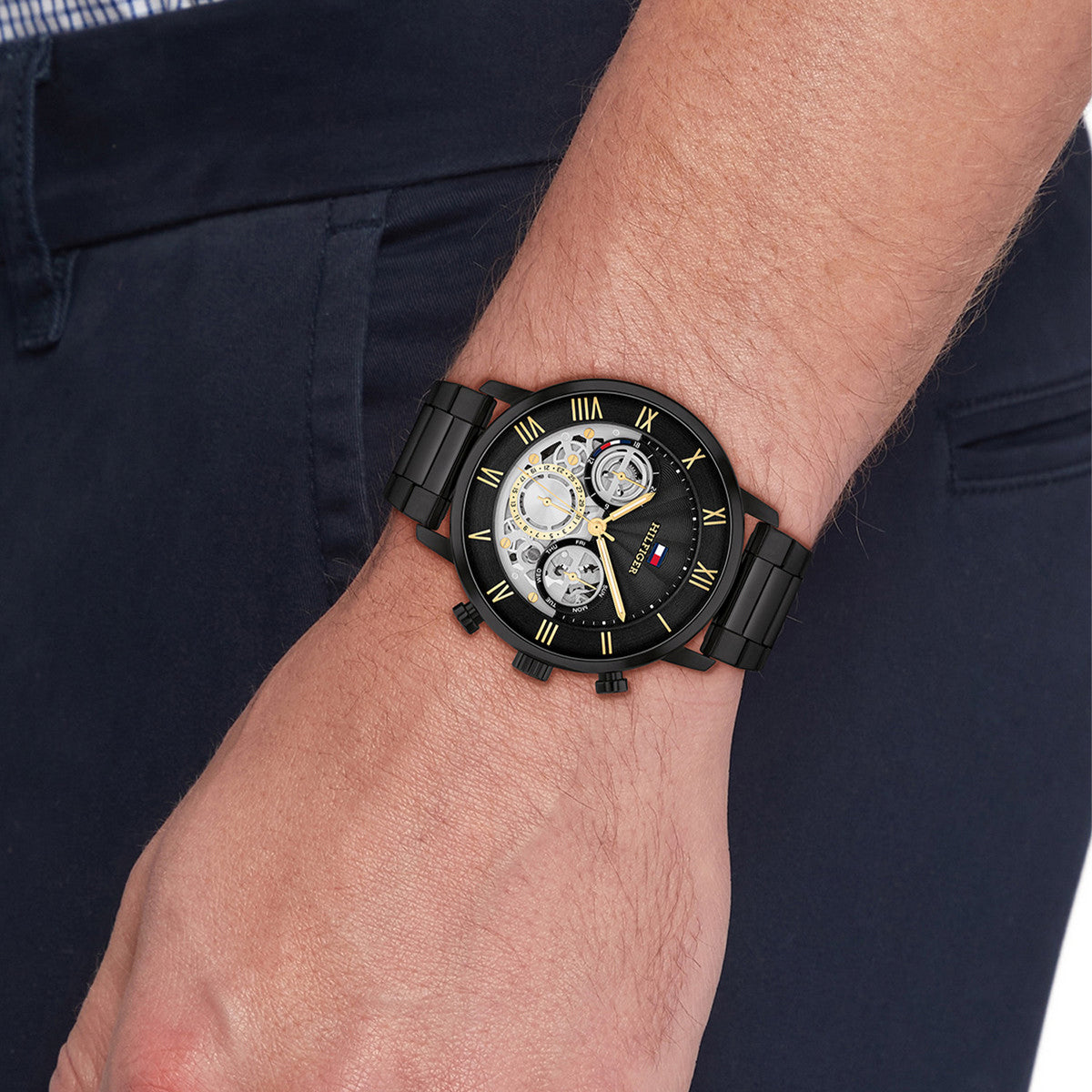 Tommy Hilfiger TH1710706 Horloge Heren Staal Zwart 44mm