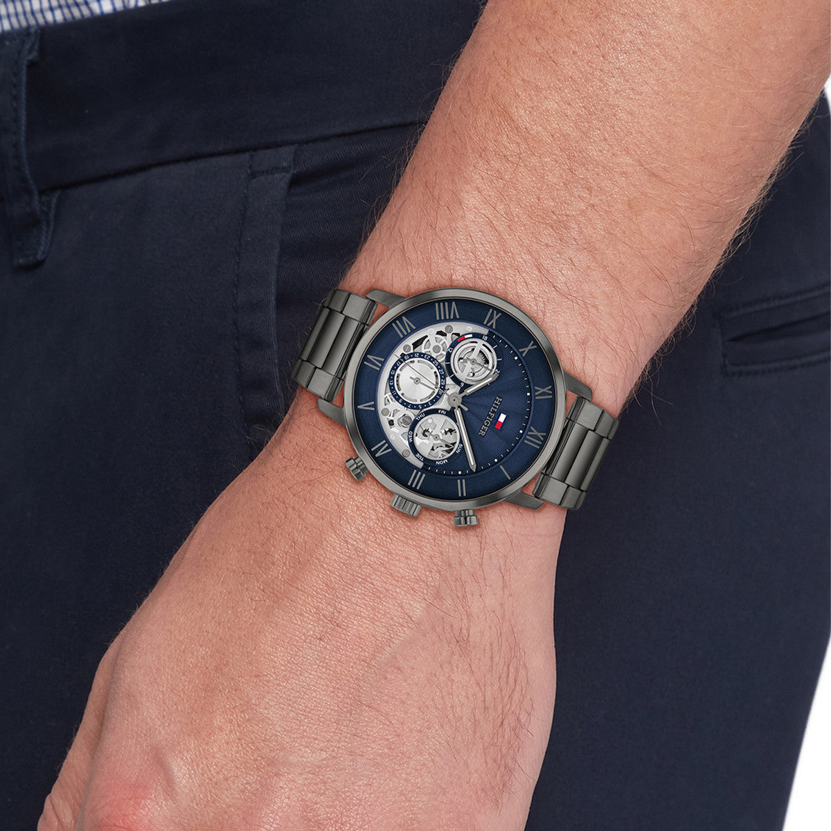 Tommy Hilfiger Horloge TH1710707 Heren Grijs 44 mm