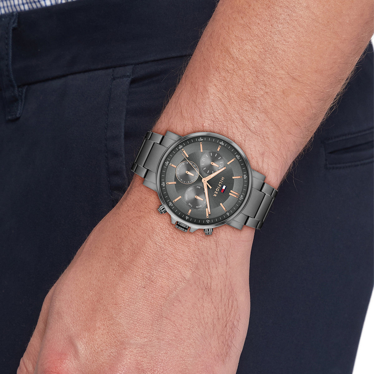 Tommy Hilfiger Horloge TH1710711 Heren Grijs 43 mm