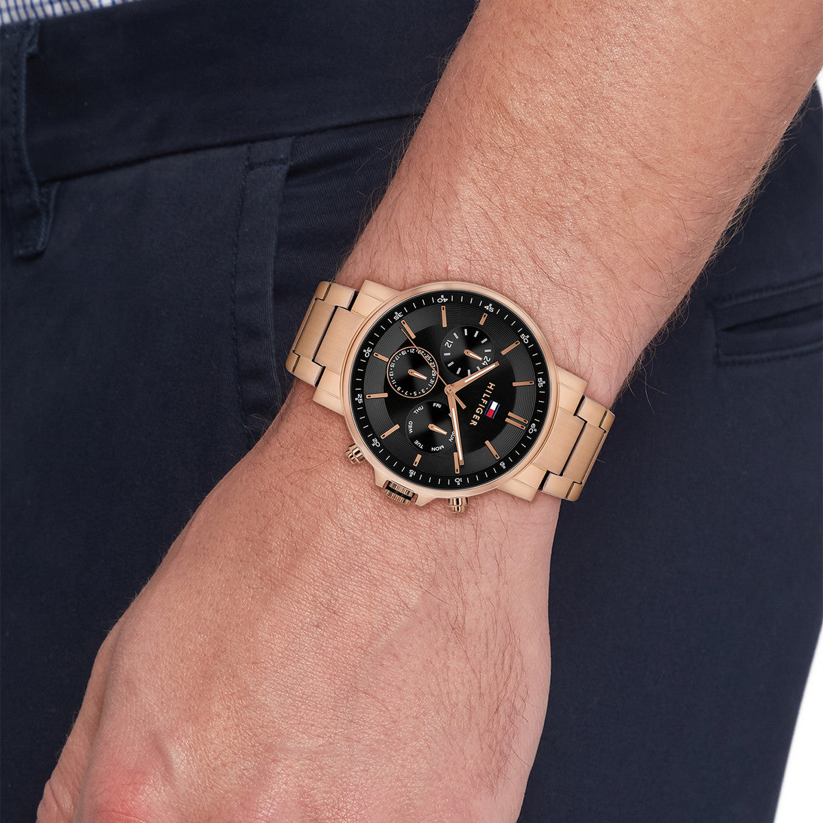 Tommy Hilfiger TH1710712 Horloge Heren Staal Bruin 43mm