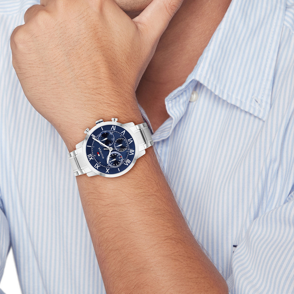 Tommy Hilfiger Horloge TH1710728 Heren Zilverkleurig 42 mm
