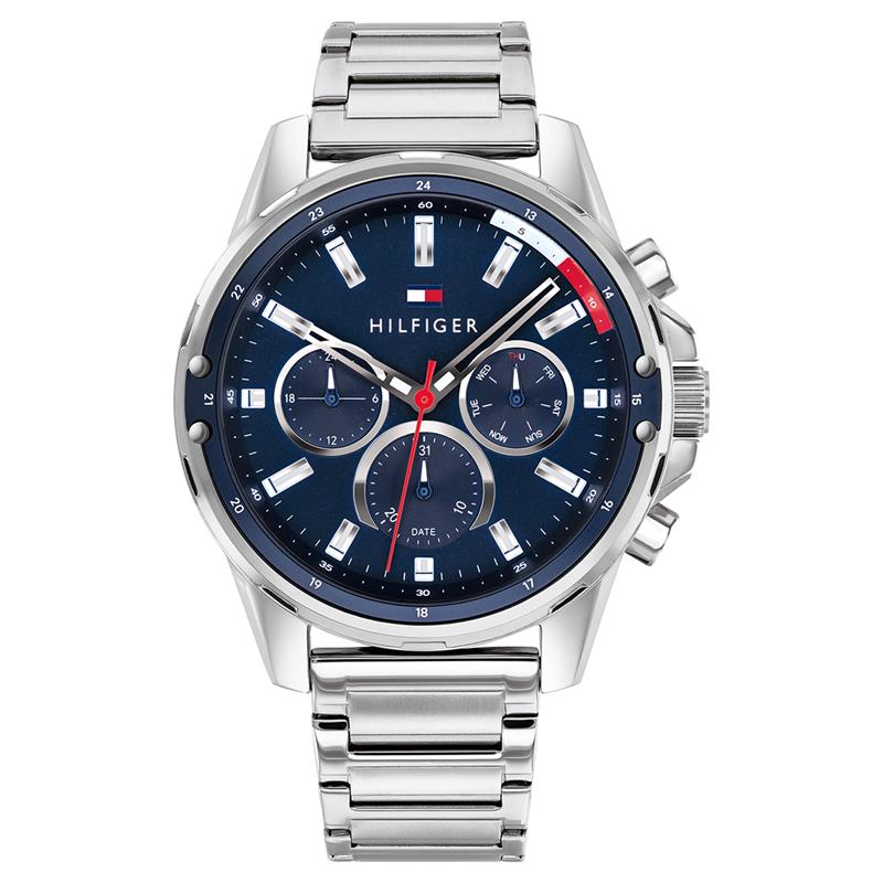 Tommy Hilfiger Horloge TH1791788 Heren Zilverkleurig 45 mm