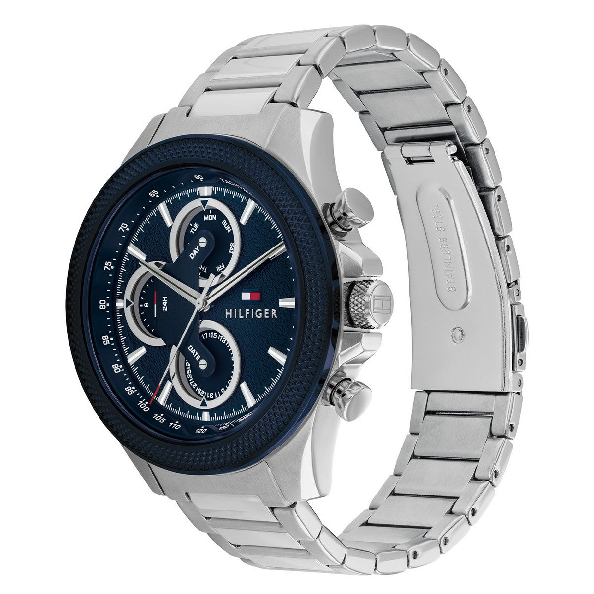 Tommy Hilfiger Horloge TH1792080 Heren Zilverkleurig 46 mm