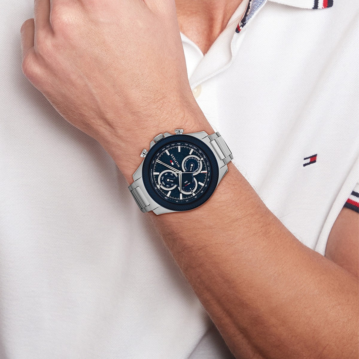 Tommy Hilfiger Horloge TH1792080 Heren Zilverkleurig 46 mm