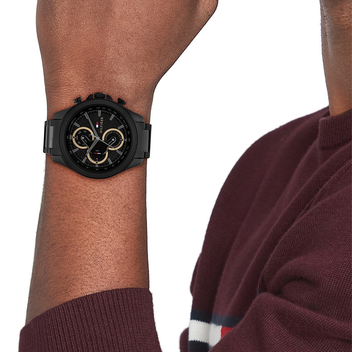 Tommy Hilfiger Horloge TH1792081 Heren Zwart 46 mm