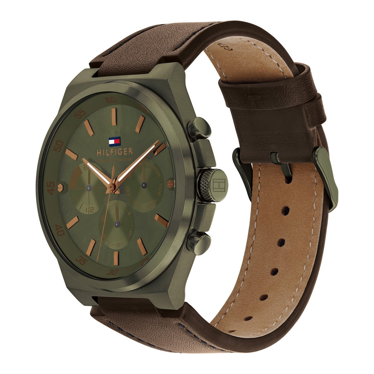 Tommy Hilfiger Horloge TH1792085 Heren Bruin 46 mm