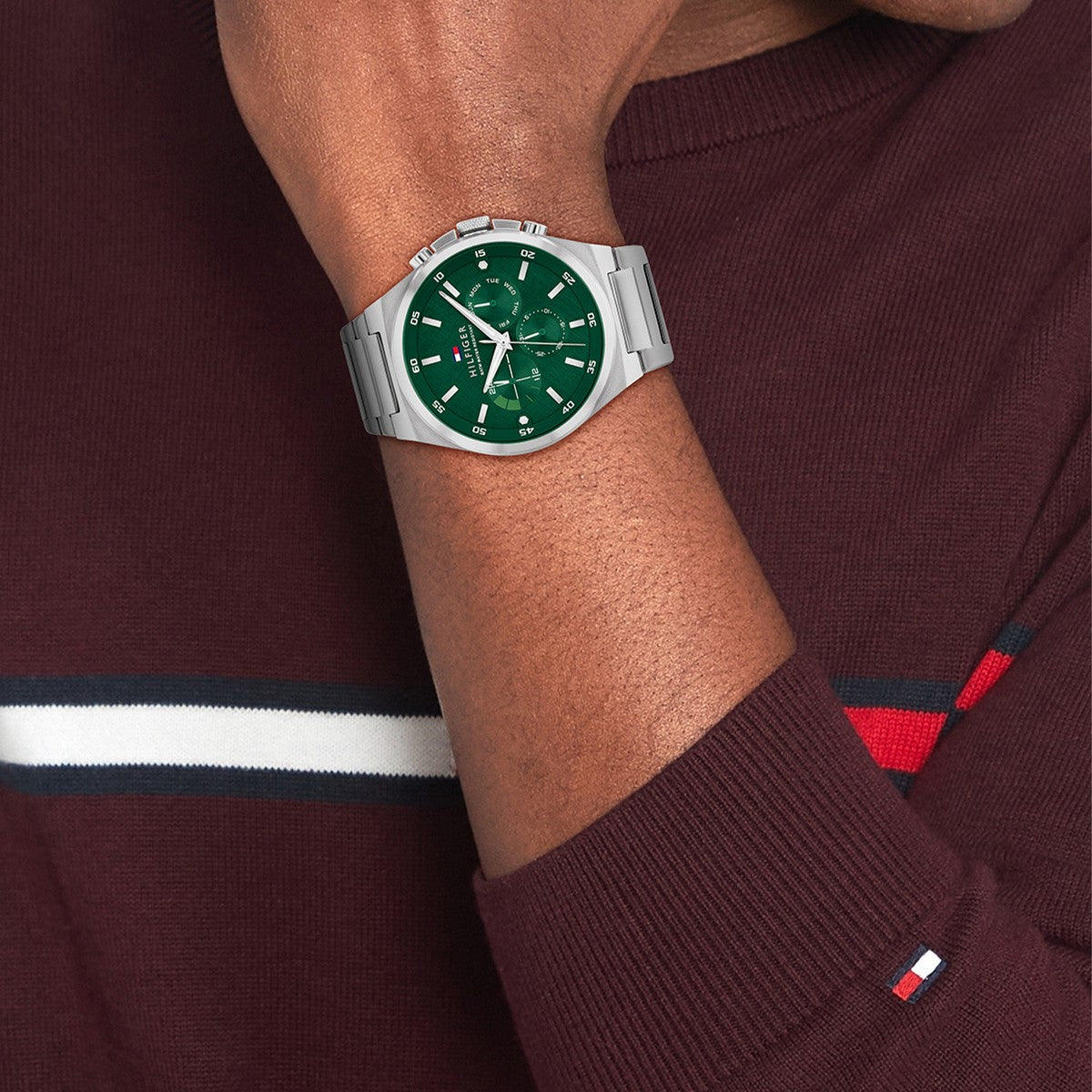 Tommy Hilfiger Horloge TH1792088 Heren Zilverkleurig 46 mm