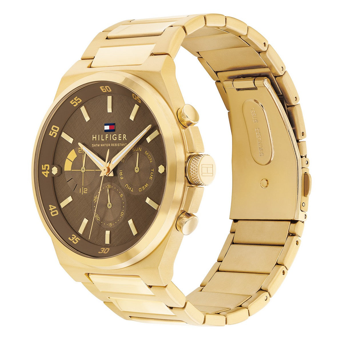 Tommy Hilfiger TH1792090 Horloge Heren Goudkleurig 46mm, exclusief en kwalitatief hoogwaardig. Ontdek nu!