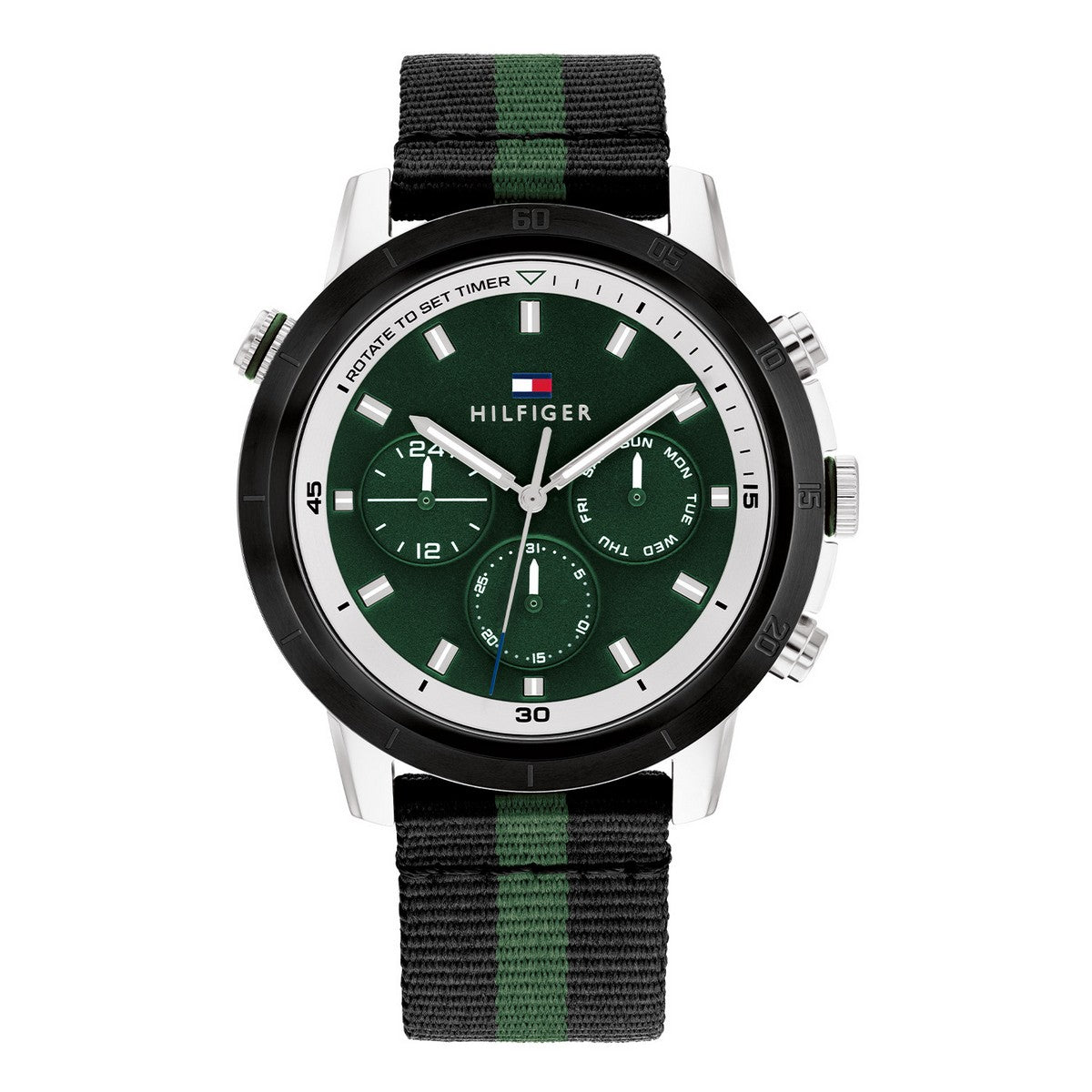 Tommy Hilfiger Horloge TH1792107 Heren Groen 46 mm