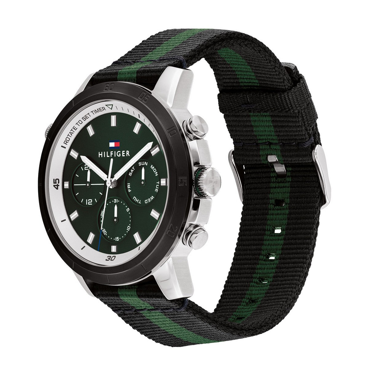 Tommy Hilfiger Horloge TH1792107 Heren Groen 46 mm