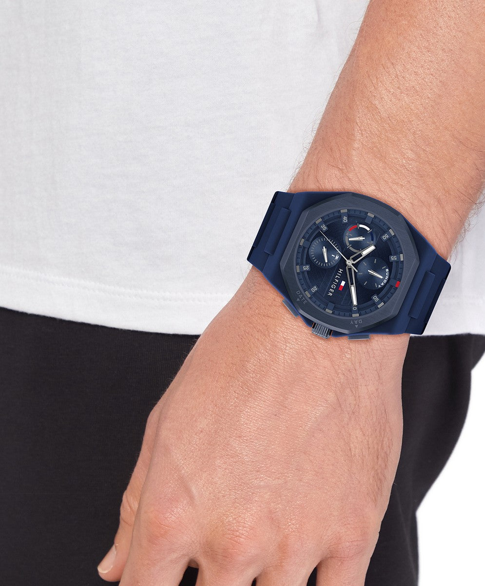 Tommy Hilfiger Horloge Heren 44 mm 44mm blauw - TH1792122