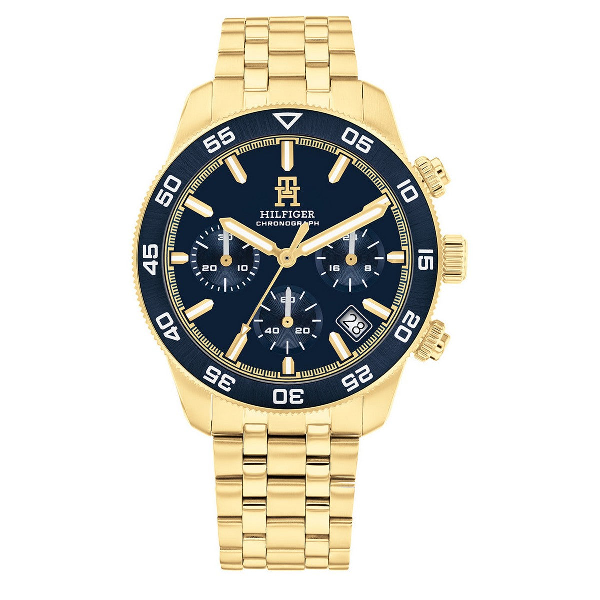Tommy Hilfiger TH1792158 Horloge Heren Goudkleurig Chronograaf 41mm - PansiteNederland.nl