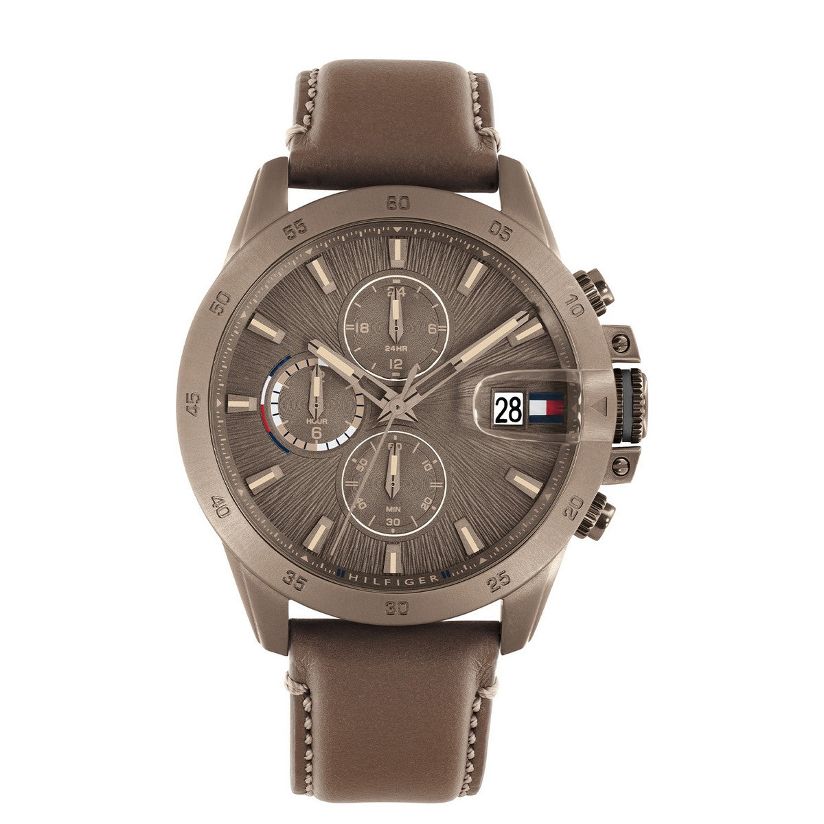 Tommy Hilfiger Horloge TH1792196 Heren Bruin 43 mm