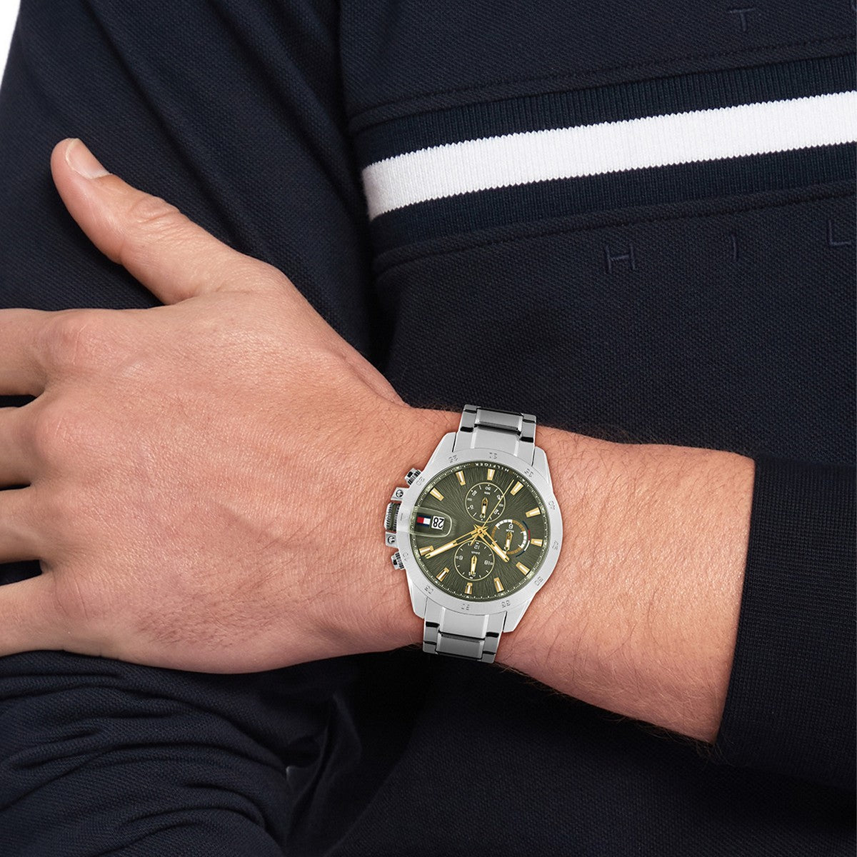 Tommy Hilfiger Horloge TH1792197 Heren Zilverkleurig 43 mm