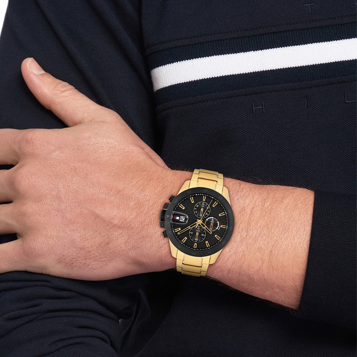 Tommy Hilfiger Horloge TH1792199 Heren Goudkleurig 43 mm